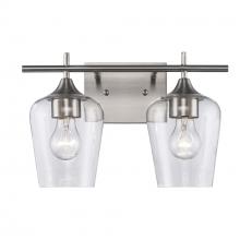 Trans Globe 71832 BN - 2LT VANITY-CLEAR TULIP-BN